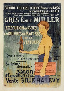 Affiche pour la "Grande Tuilerie d'Ivry" (Usine Émile Muller)., c1898. Creator: Alexandre Louis Marie Charpentier.