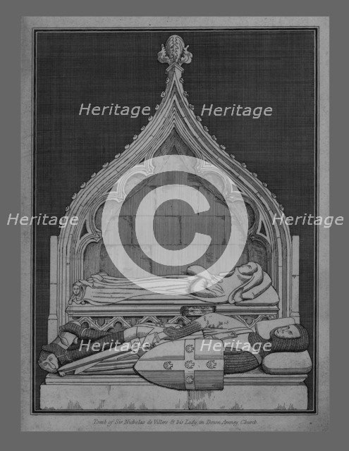 Tomb of Sir Nicholas de Villers. Artist: Unknown.