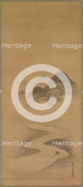 Spring Landscape, 17th century. Creator: Yukinobu Kiyohara (Japanese, 1643-1682).