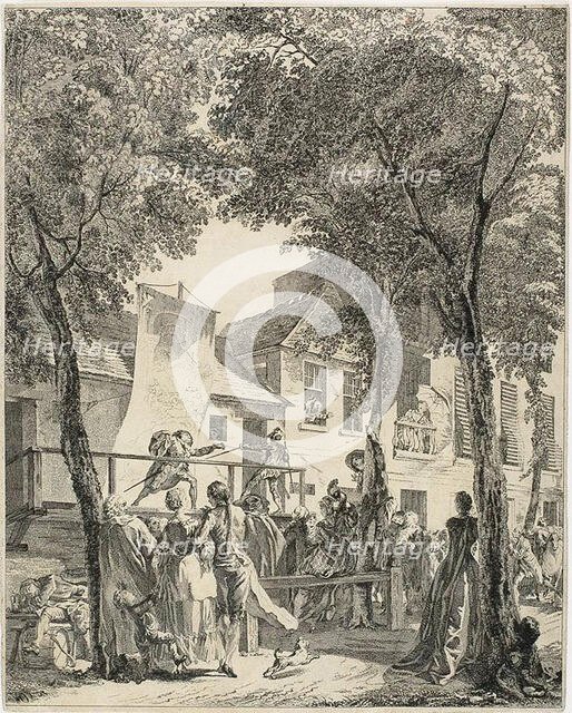 The Parade on the Boulevard, 1760. Creator: Antoine Jean Duclos.