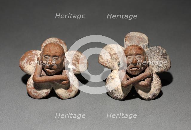 Pair of Figure in Flower Ornaments, 500-900. Creator: Unknown.