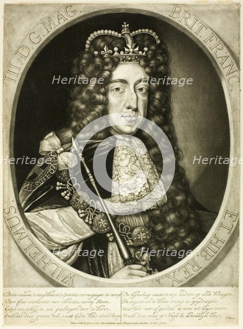 William III, King of England, 1690s. Creator: Pieter Schenk.