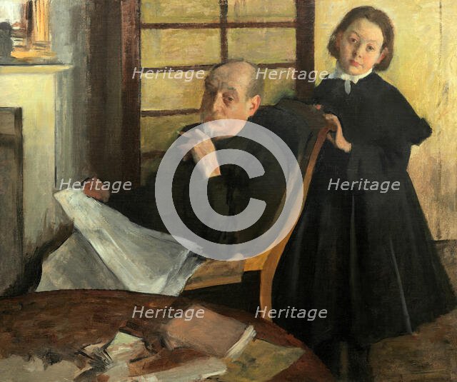 Henri Degas and His Niece Lucie Degas (The Artist's Uncle and Cousin), 1875/76. Creator: Edgar Degas.