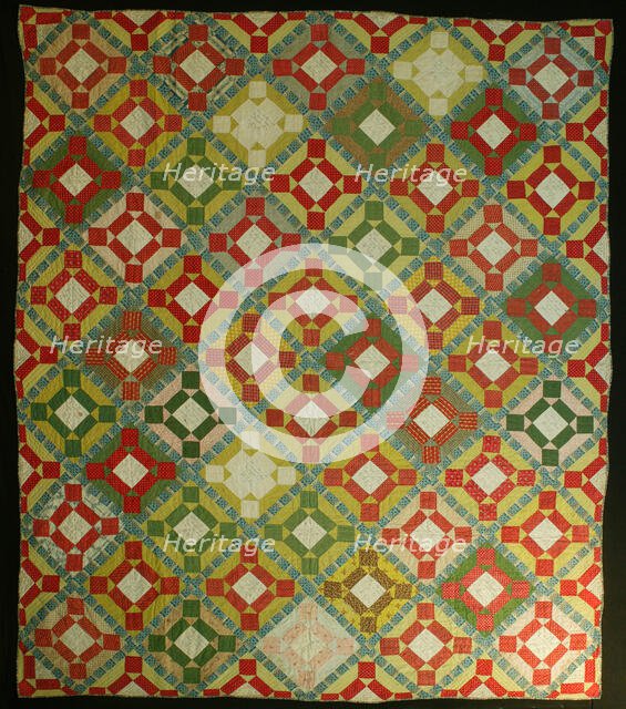 Bedcover ("Album Patch" or "Signature" Quilt), United States, 1847/48. Creator: Unknown.