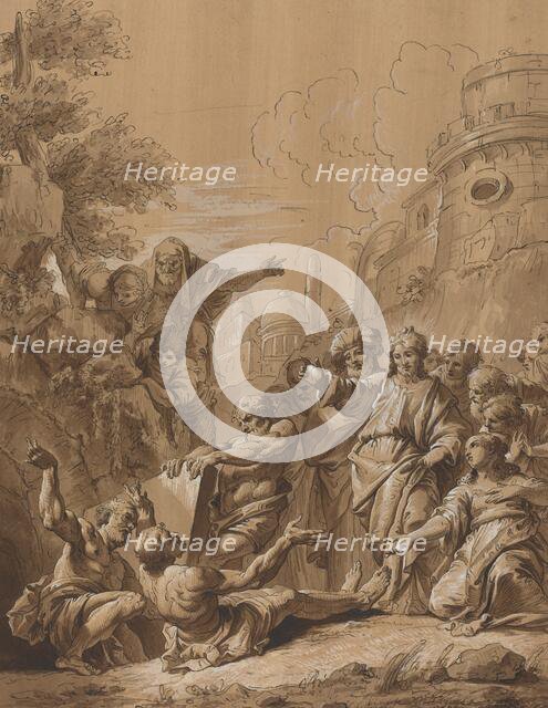 The Raising of Lazarus, 18th century. Creator: Francesco Fontebasso.