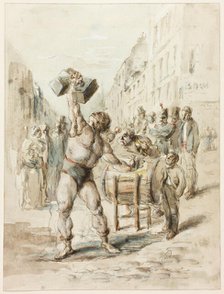 The Weight Lifter, c. 1850. Creator: Honore Daumier.