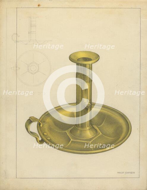 Candlestick, c. 1939. Creator: Philip Johnson.