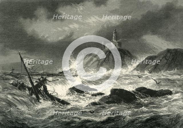 'Mumbles Rocks and Lighthouse, near Swansea', c1870.