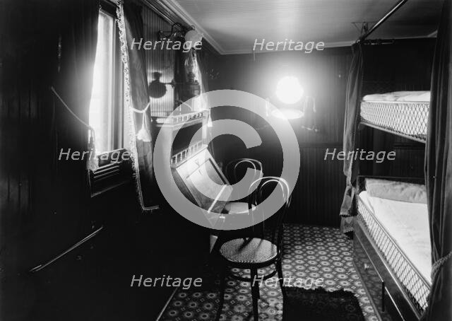 A Mate's stateroom, S.S. J.H. Sheadle, between 1906 and 1910. Creator: Unknown.