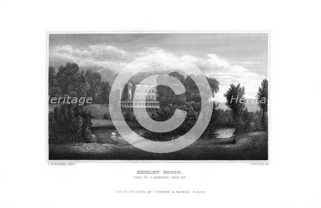 Shirley House, Surrey, 1829.Artist: Castles