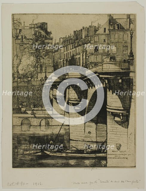 Le Pont Neuf, Paris, 1906. Creator: Donald Shaw MacLaughlan.