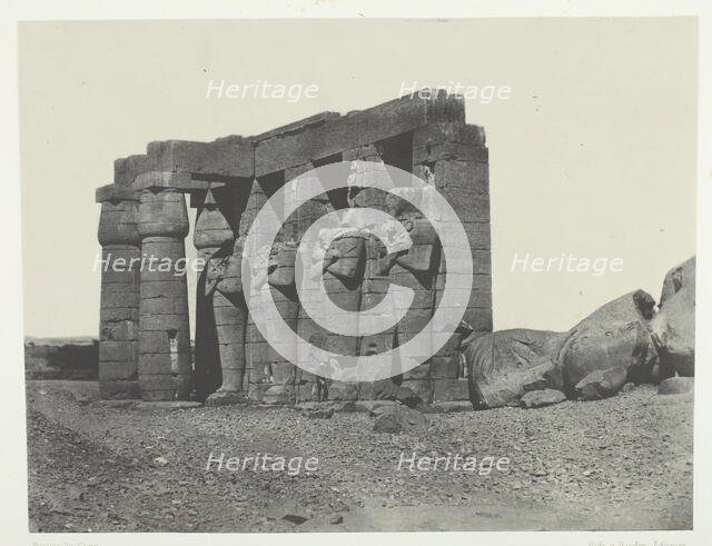 Gournah, Pérystyle du Tombeau d'Osymandias (Ramesseum Occidental); Thèbes, 1849/51. Creator: Maxime du Camp.