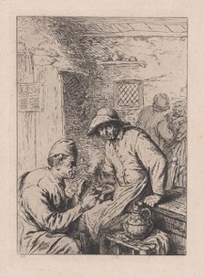 The Smokers, after Ostade, 19th century. Creator: After Adriaen van Ostade.