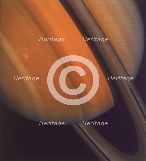 Close up of Saturn's rings, 1981. Artist: Unknown