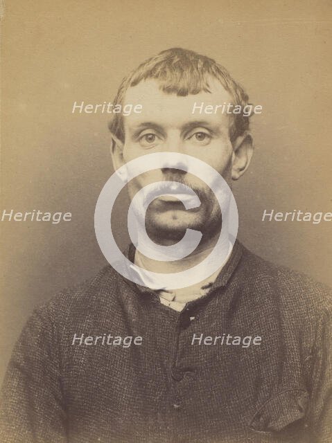 Perron. Jules. 31 ans, né le 9/8/62 à Saint-Denis (Seine). Journalier. Anarchiste. 75/3/94., 1894. Creator: Alphonse Bertillon.