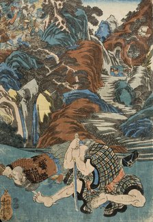 Omatsu at Kasamatsu Pass (image 2 of 2), c1850. Creator: Utagawa Yoshitora.