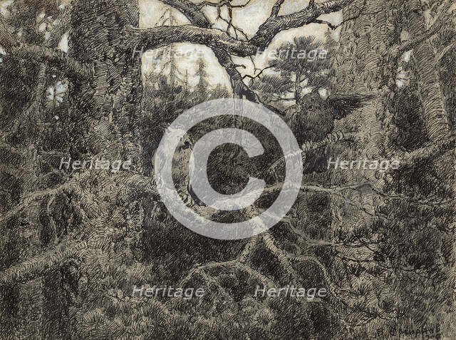 Morning Daybreak in the Wilds of Krasnoyarsk Taiga, 1904. Creator: Boris Vasilievich Smirnov.