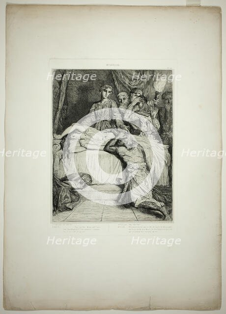Oh! Oh! Oh!, plate fourteen from Othello, 1844. Creator: Theodore Chasseriau.