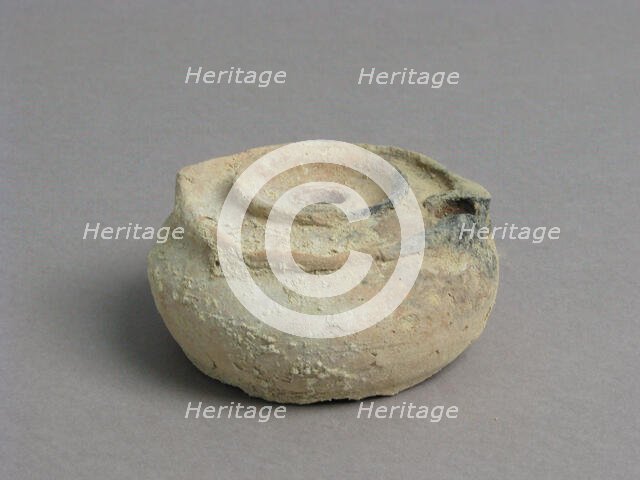 Oil Lamp, Coptic, 4th-7th century. Creator: Unknown.