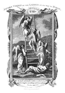 Jacob's dream of angels ascending and descending the ladder to heaven, c1808. Artist: Unknown