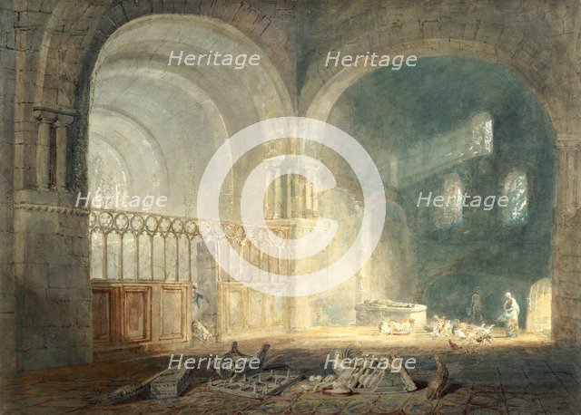 'Transept of Ewenny Priory, Glamorganshire', 1797. Artist: JMW Turner.