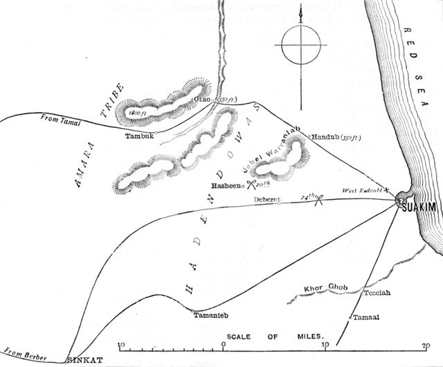 'Map of the Environs of Suakim', c1885. Artist: Unknown.