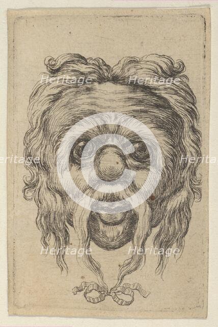 Mask with a Long Mustache Tied with a Ribbon Beneath the Chin, from Divers Masques, ca. 1635-45. Creator: Francois Chauveau.