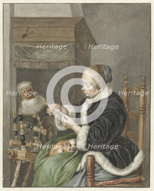 The spinner, 1741-1820. Creator: Abraham Delfos.