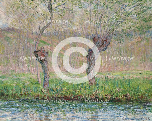 Spring, willows, 1885. Creator: Monet, Claude (1840-1926).