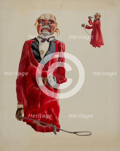 Puppet with Opera Glass, c. 1937. Creator: Verna Tallman.