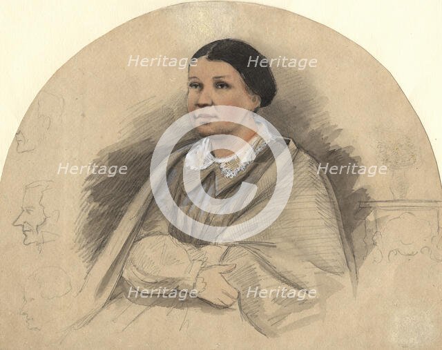 Female portrait, 2nd half of 19th century. Creator: Mikhail Znamensky.