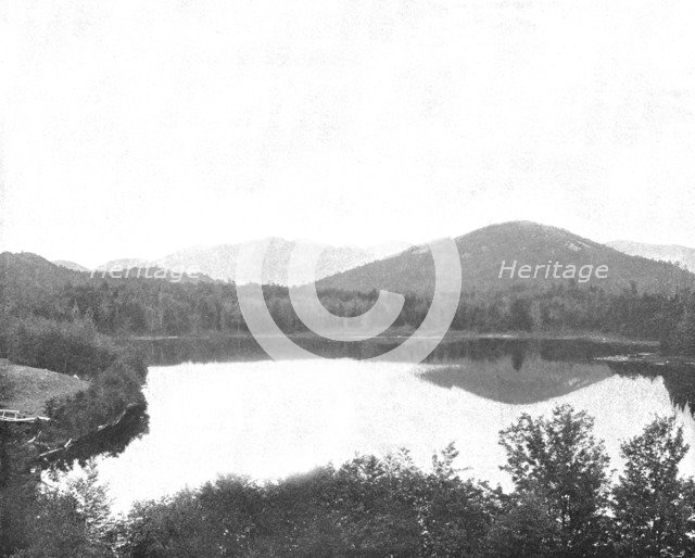 Mirror Lake, Adirondacks, New York State, USA, c1900.  Creator: Unknown.