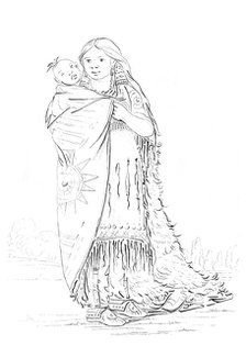 Native American Woman and Baby.Artist: Myers and Co