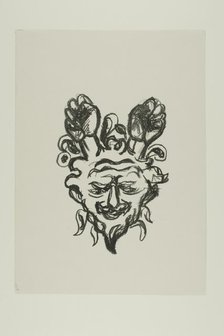 Vignette: Satyr's Head, 1908/09. Creator: Edvard Munch.