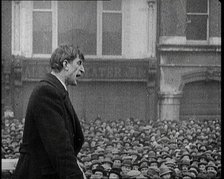 Eamon De Valera Giving an Impassioned Speech to Crowds in the Irish Free State, 1922. Creator: British Pathe Ltd.