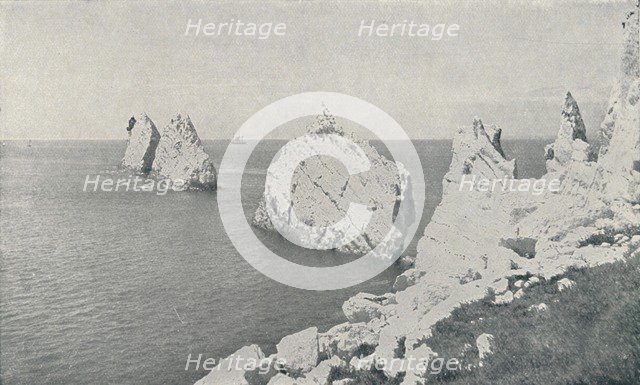 'The Needles', 1910. Artist: Photochrom Co Ltd of London.