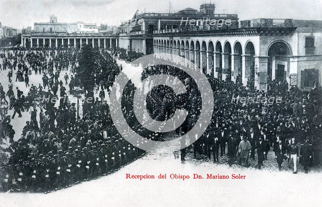 The reception of Bishop Mariano Soler, Montevideo, Uruguay, c1900s. Artist: Unknown