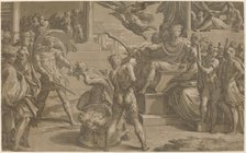 The Martyrdom of Saints Peter and Paul [recto], c. 1530. Creator: Antonio da Trento.
