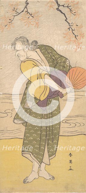 Unidentified Actor of the Ichikawa Line as an Old Woman, ca. 1795. Creator: Katsukawa Shun'ei.