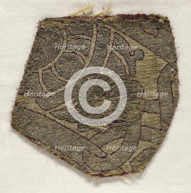 Fragment of Gothic Velvet, 15th century. Creator: Unknown.