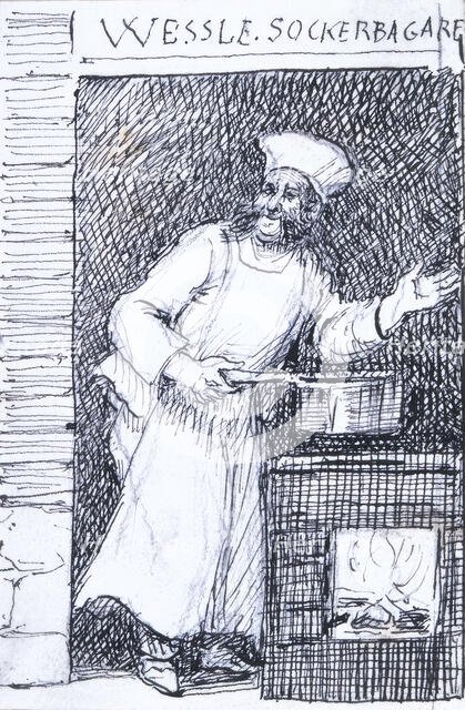 "Wessle, sugar baker". Vaxholm, 1874. Creator: Fritz von Dardel.