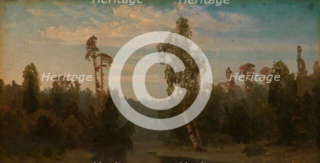 Landscape Study with a Lake, probably 1850. Creator: Herman August Cappelen.