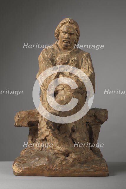 Study For The "Monument To Balzac", 1898. Creator: Jean Alexandre Joseph Falguiere.