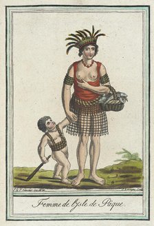 Costumes de Différents Pays, 'Femme de l'Isle de Pâque', c1797. Creators: Jacques Grasset de Saint-Sauveur, LF Labrousse.
