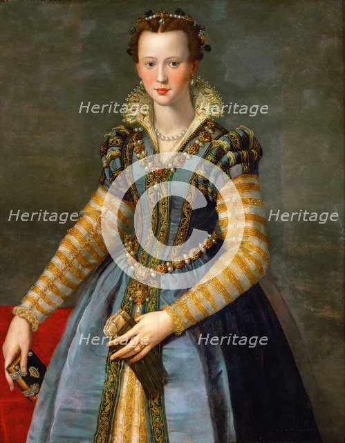Portrait of Maria de' Medici (1540–1557), ca 1555. Artist: Allori, Alessandro (1535-1607)
