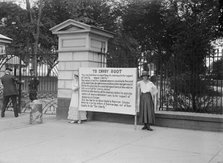 Woman Suffrage Banner, 1917. Creator: Harris & Ewing.