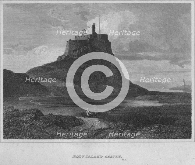 'Holy Island Castle', 1814. Artist: John Greig.