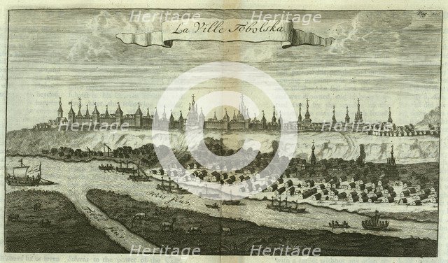 Tobolsk (From: Travels into Muscovy), 1711. Artist: Bruijn, Cornelis de (1652-1727)