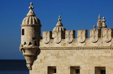 Belém Tower (Tower of Belém), Lisbon, Portugal, 16th century, 2008. Architectural detail. Creator: Unknown.