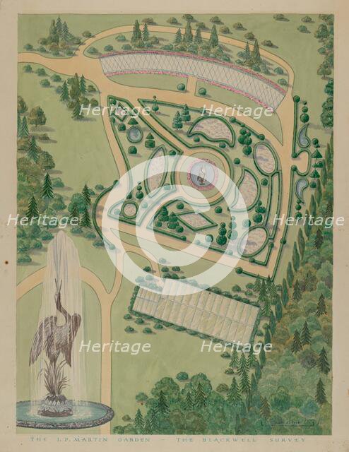 Isaace P. Martin Garden, c. 1936. Creators: William Merklin, Gilbert Sackerman, Tabea Hosier.